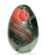 A69-08 45mm STONE EGG IN BLOODSTONE