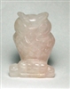 A71-01 SMALL STONE OWL IN ROSE QUARTZ