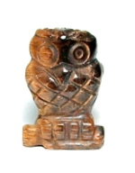 A71-05 SMALL STONE OWL IN TIGER EYE