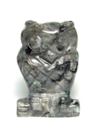 A71-06 SMALL STONE OWL IN LAVAKITE