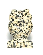 A71-08 SMALL STONE OWL IN DALMATIAN