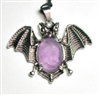 A76-11 STONE BAT PENDANT IN AMETHYST
