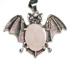 A76-56 STONE BAT PENDANT IN ROSE QUARTZ