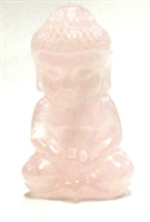 A78-06 50mm STONE BUDDHA IN ROSE QUARTZ