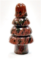 A79-07 50mm STONE XMAS TREE IN MAHOGANY