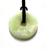 A85-05--30mm STONE DONUT IN MOUNTAIN JADE