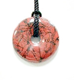 A85-07--30mm STONE DONUT IN FLOWER JASPER