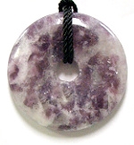 A86-06--40mm STONE DONUT IN LEPEDOLITE