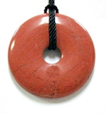 A86-07--40mm STONE DONUT IN RED JASPER