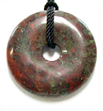 A86-10--40mm STONE DONUT IN DRAGON BLOOD