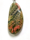 A87-05 STONE PENDANT IN UNAKITE