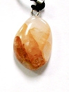 A87-08STONE PENDANT IN GOLDEN HEALER