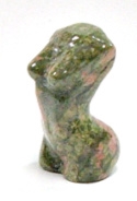 A88-23 1.3" STONE GODDESS IN UNAKITE