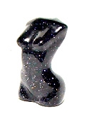 A88-34 1.3" STONE GODDESS IN BLUE GOLDSTONE