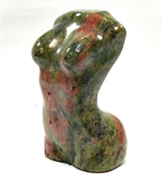 A89-02 2" STONE GODDESS IN UNAKITE