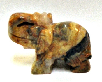 A9-05 50mm STONE ELEPHANT IN CRAZY AGATE