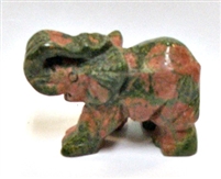 A9-10 50mm STONE ELEPHANT IN UNAKITE