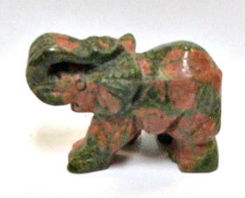 A9-10 50mm STONE ELEPHANT IN UNAKITE