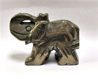 A9-17 50mm STONE ELEPHANT IN IN PYRITE