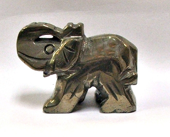 A9-17 50mm STONE ELEPHANT IN IN PYRITE