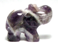 A91-08 SMALL STONE ELEPHANT IN AMETHYST