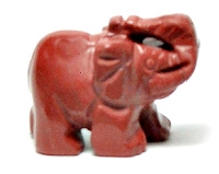 A91-09 SMALL STONE ELEPHANT IN RED JASPER
