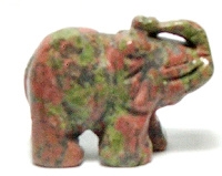 A91-11 SMALL STONE ELEPHANT IN UNAKITE
