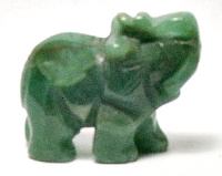 A91-12 SMALL STONE ELEPHANT IN AVENURINE