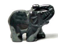 A91-16 SMALL STONE ELEPHANT IN HEMATITE