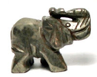A91-17 SMALL STONE ELEPHANT IN PYRITE