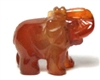A91-18 SMALL STONE ELEPHANT IN RED AGATE