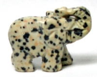 A91-19 SMALL STONE ELEPHANT IN DALMATIAN