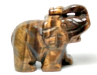A91-21 SMALL STONE ELEPHANT IN TIGER EYE