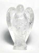 A93-02  2" STONE ANGEL IN CLEAR QUARTZ