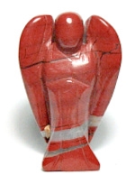 A93-04" 2" STONE ANGEL IN RED JASPER
