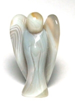 A93-17  2" STONE ANGEL IN GREY AGATE