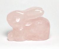 A95-02 1.5" STONE RABBIT IN ROSE QUARTZ