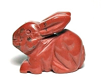 A95-10 1.5" STONE RABBIT IN RED JASPER