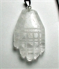 A96-10 HAND OF HAMSA IN CLEAR QUARTZ