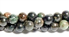 RB615-08mm STONE BEADS IN BLUE PYRITE