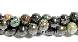RB615-08mm STONE BEADS IN BLUE PYRITE
