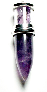 BSP-11 BULLET SHAPE PENDANT IN AMETHYST