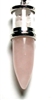 BSP-56  BULLET SHAPE PENDANT ROSE QUARTZ