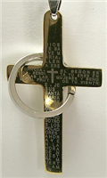 C21 STAINLESS STEEL CROSS PENDANT