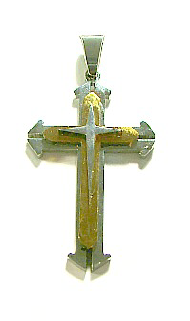 C34 STAINLESS STEEL CROSS PENDANT