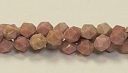 CB111A-08mm RED WOODEN JASPER FACETED (DC)