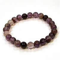 CRB143-8mm STONE BRACELET IN PURPLE RUTILE