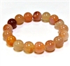 CRB189-12mm STONE BRACELET IN NATURAL CARNELIAN