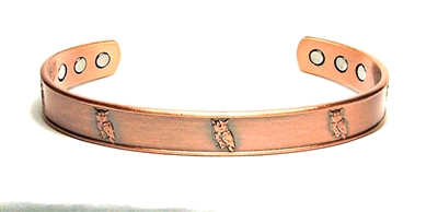 CBG676-AC COPPER BRACELET IN OWL
