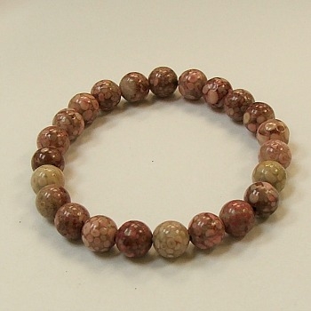 CRB176-8mm STONE BRACELET IN RED MAIFAN